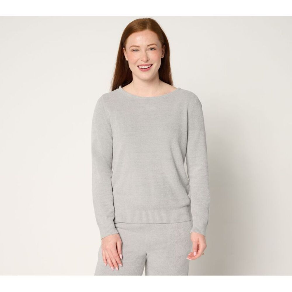 Barefoot Dreams Women's Top Plus Sz 3X CozyChic Ultra Lite Knot Back Gray